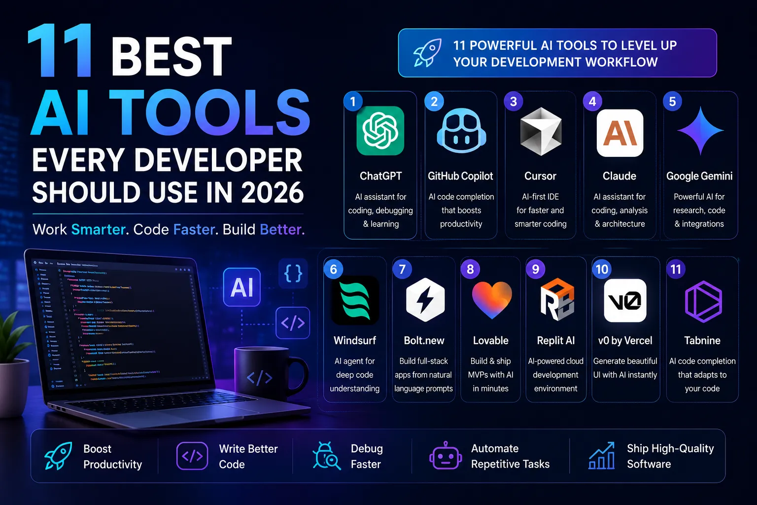 11 Best AI Tools Every Developer Should Use in 2026